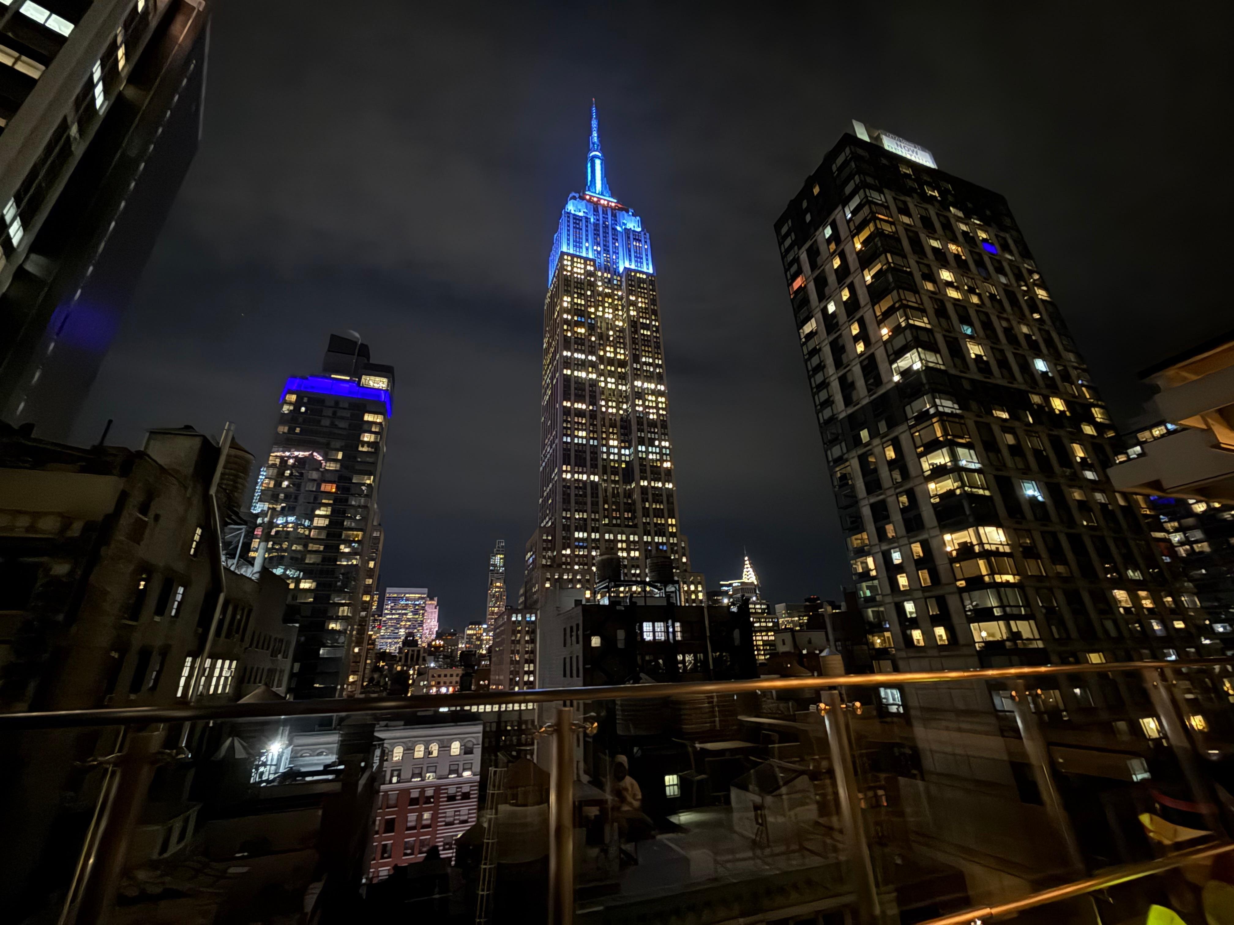 View from the rooftop area.