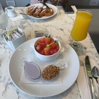 Breakfast at the restaurant on the premises