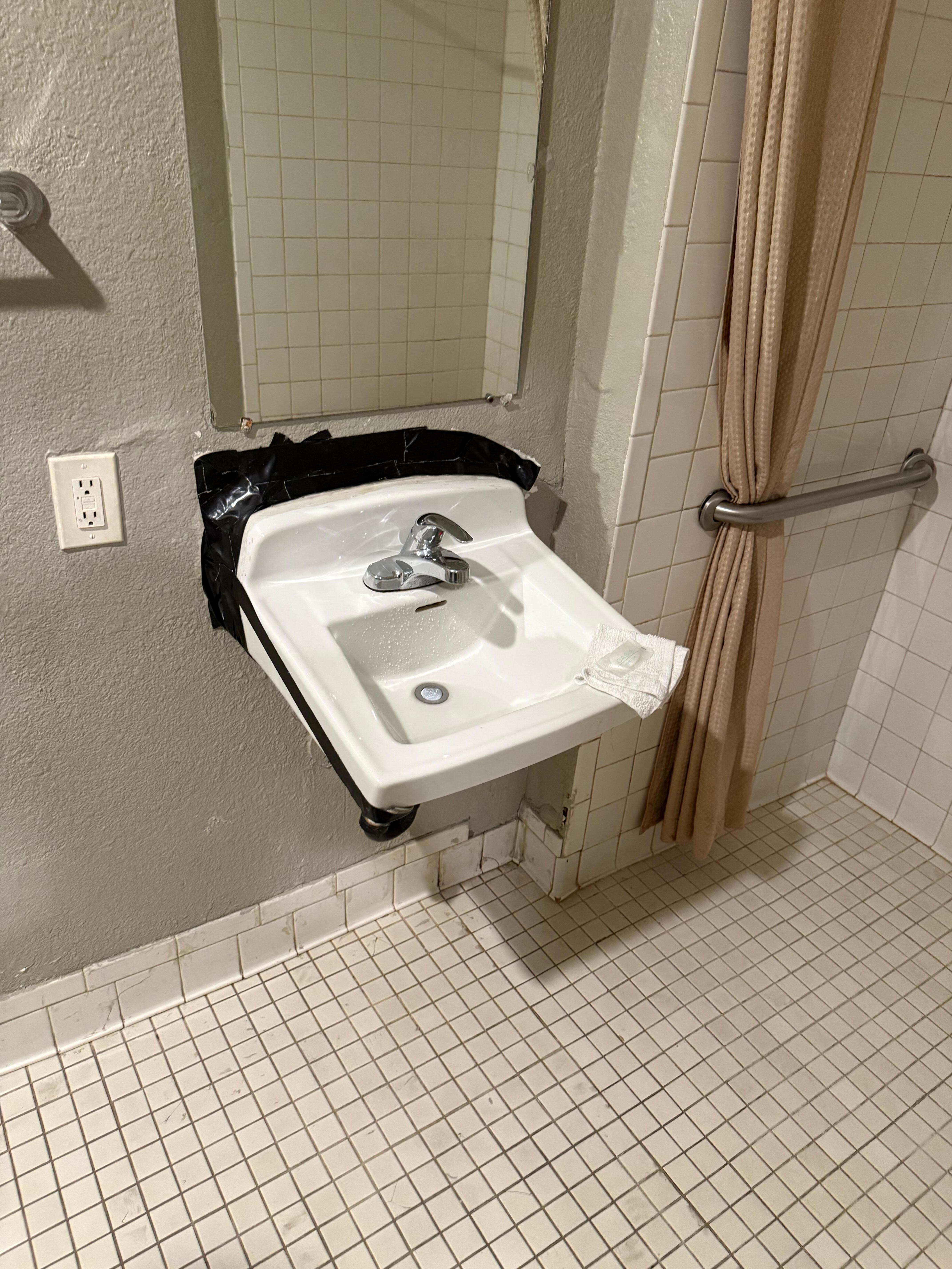 Tapped up sink.