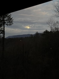 Evening view from the cabin.