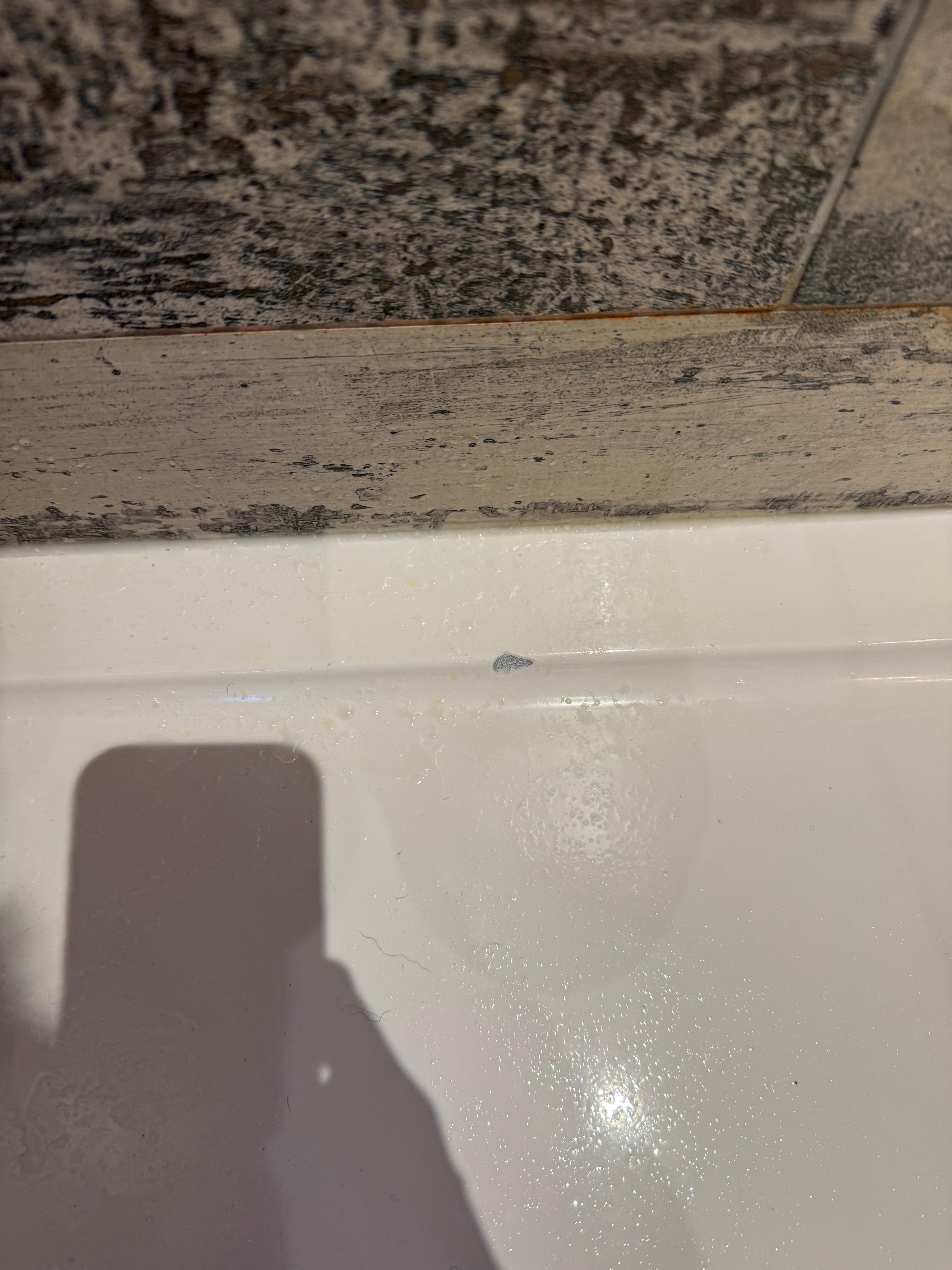 Chips in the shower basin