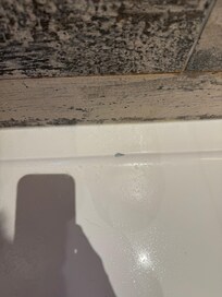 Chips in the shower basin