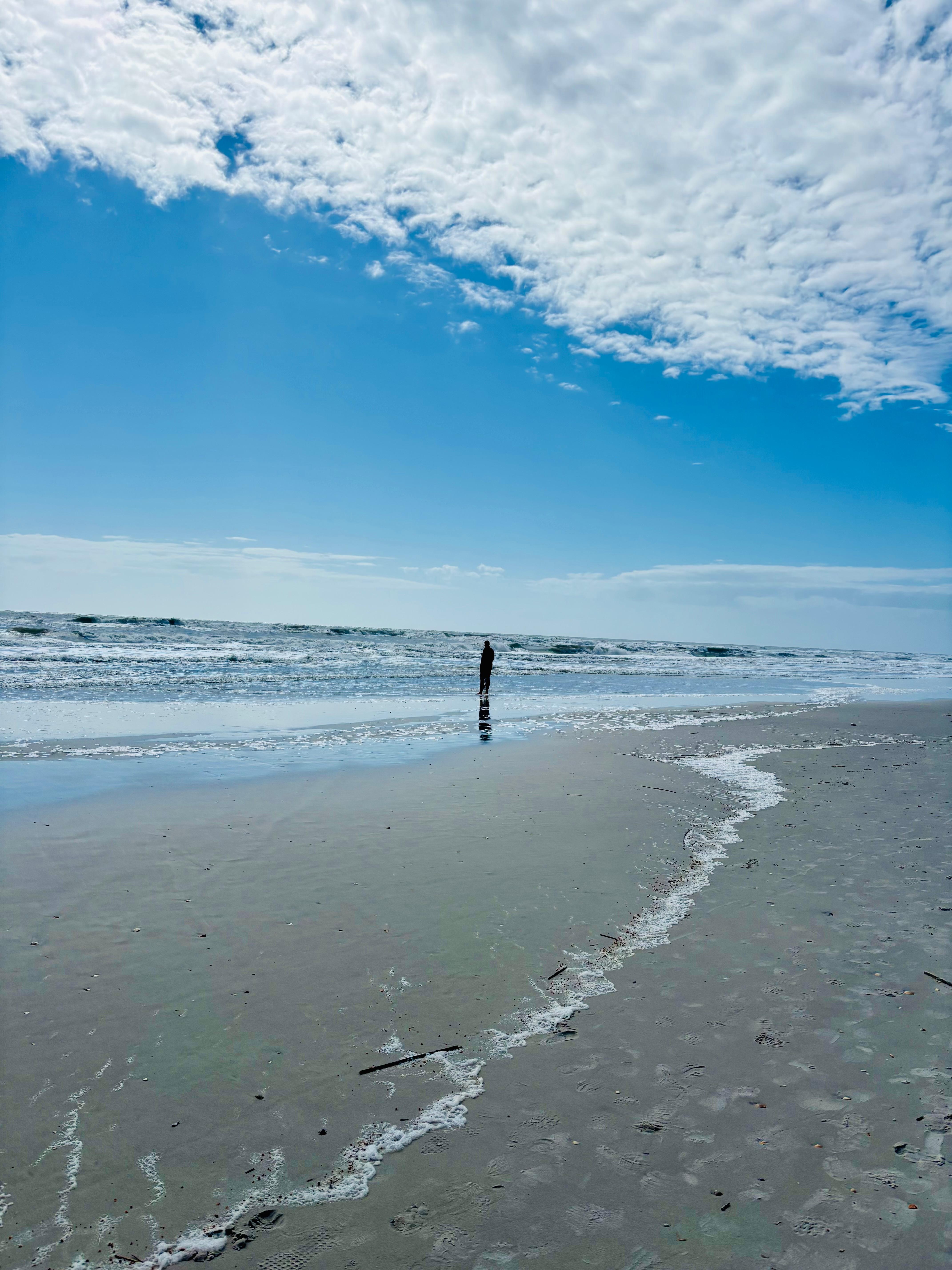 Wide and flat beach just like we wanted for bikes and walks. 
