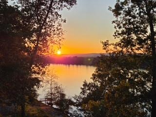 sunset view from the deck