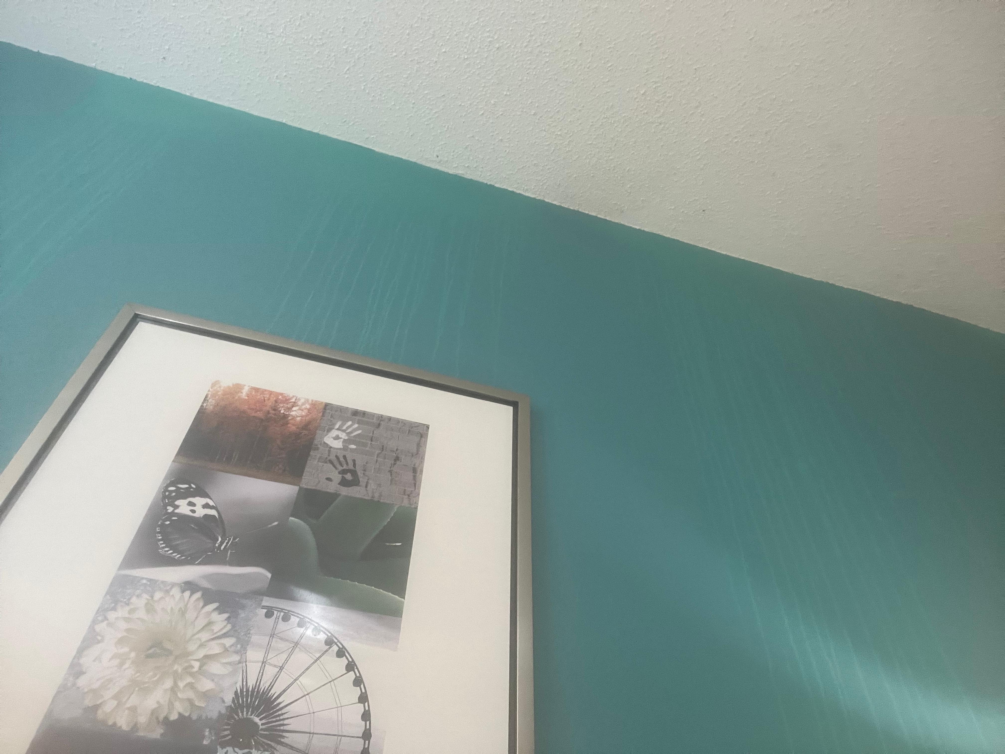 Stained walls from flooded floors above