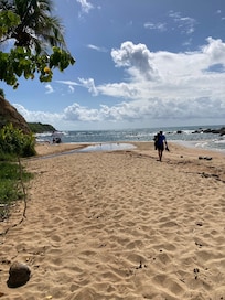 Beach just down the hill