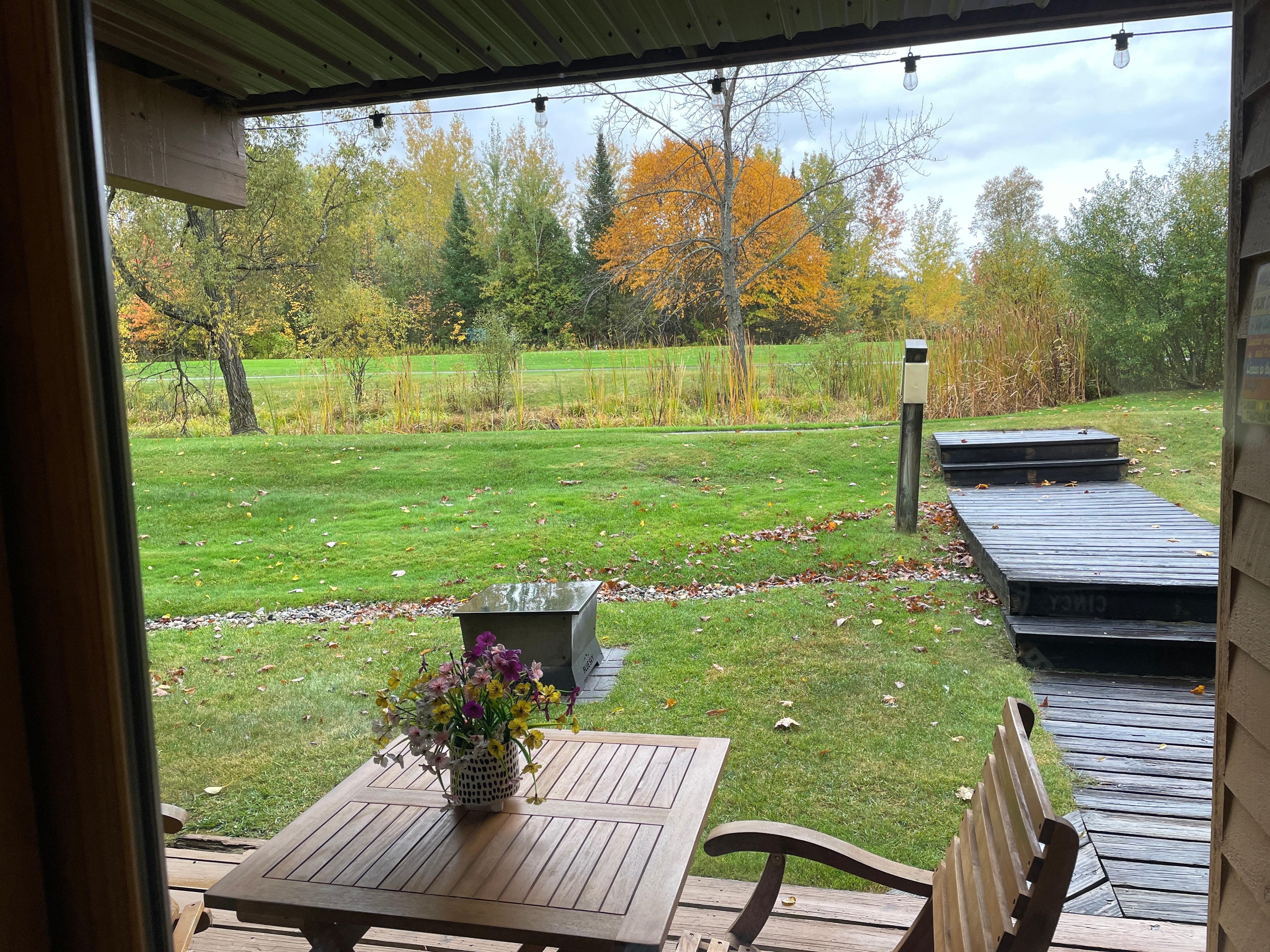 View looking out from the bedroom. 