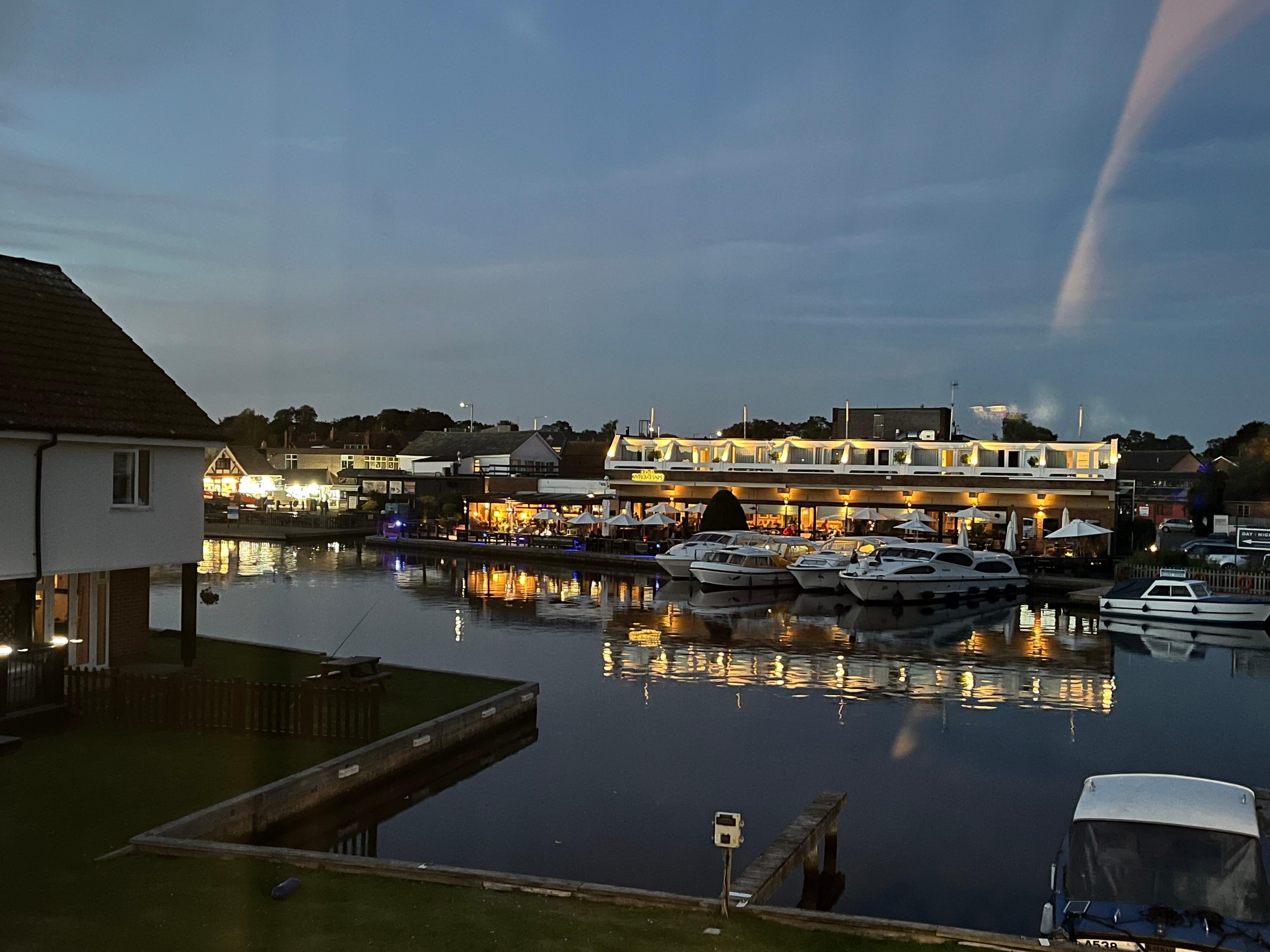 Night view from property 
