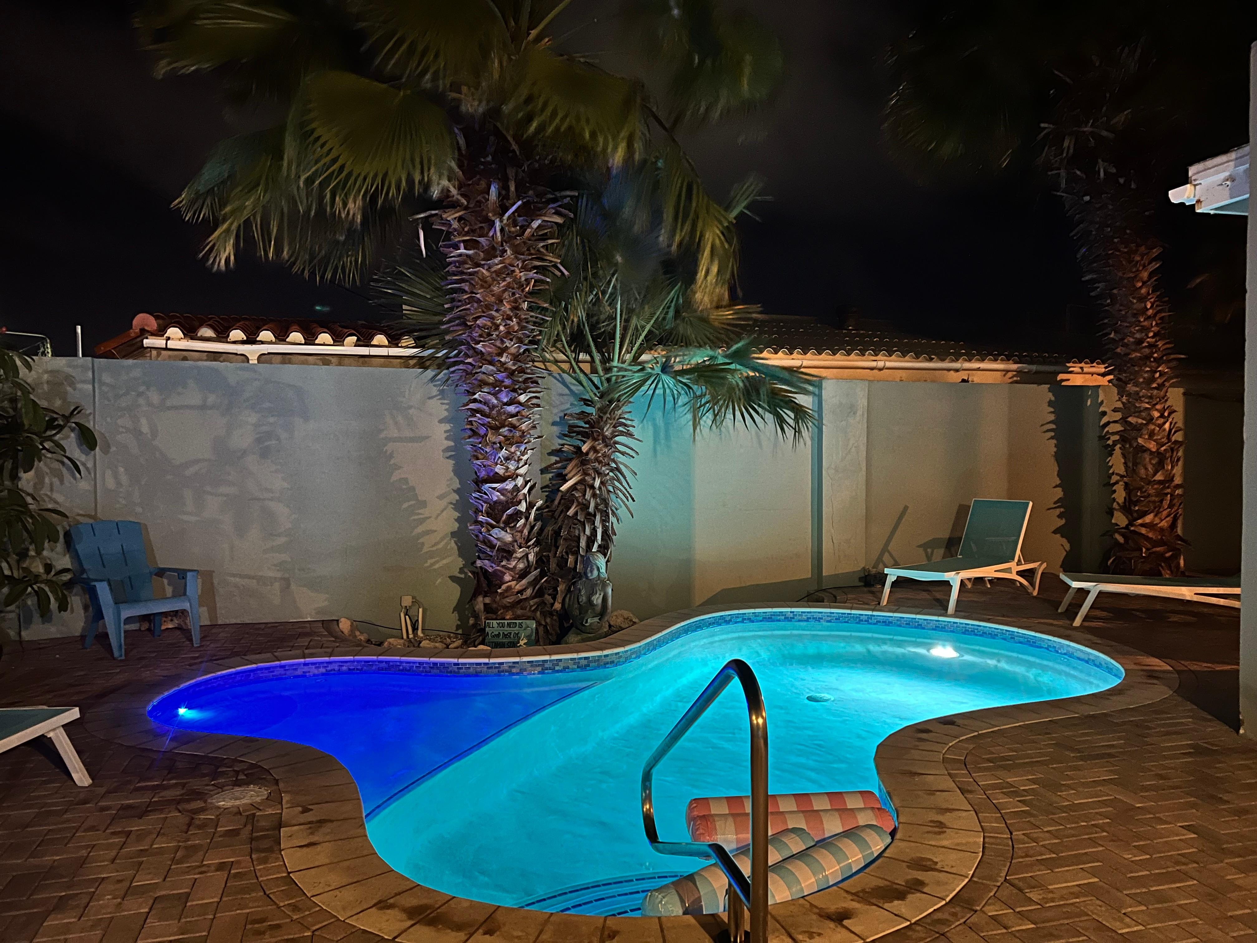 Pool at night