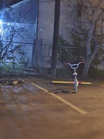 Kids things left in parking spaces.