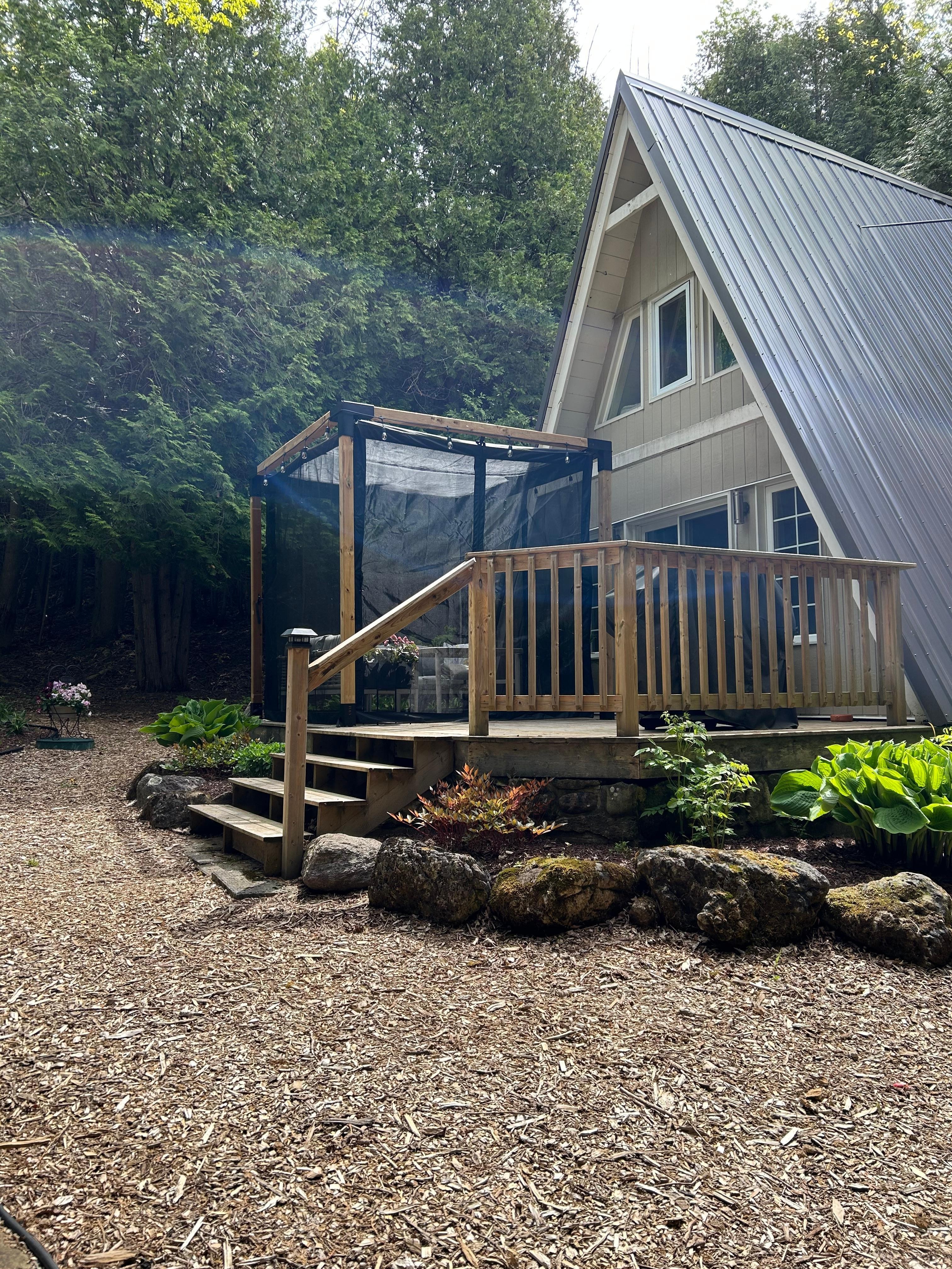 Back entrance as you approach the cottage 