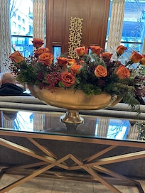 Lobby roses