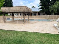 Safety net around pool not shown in photos