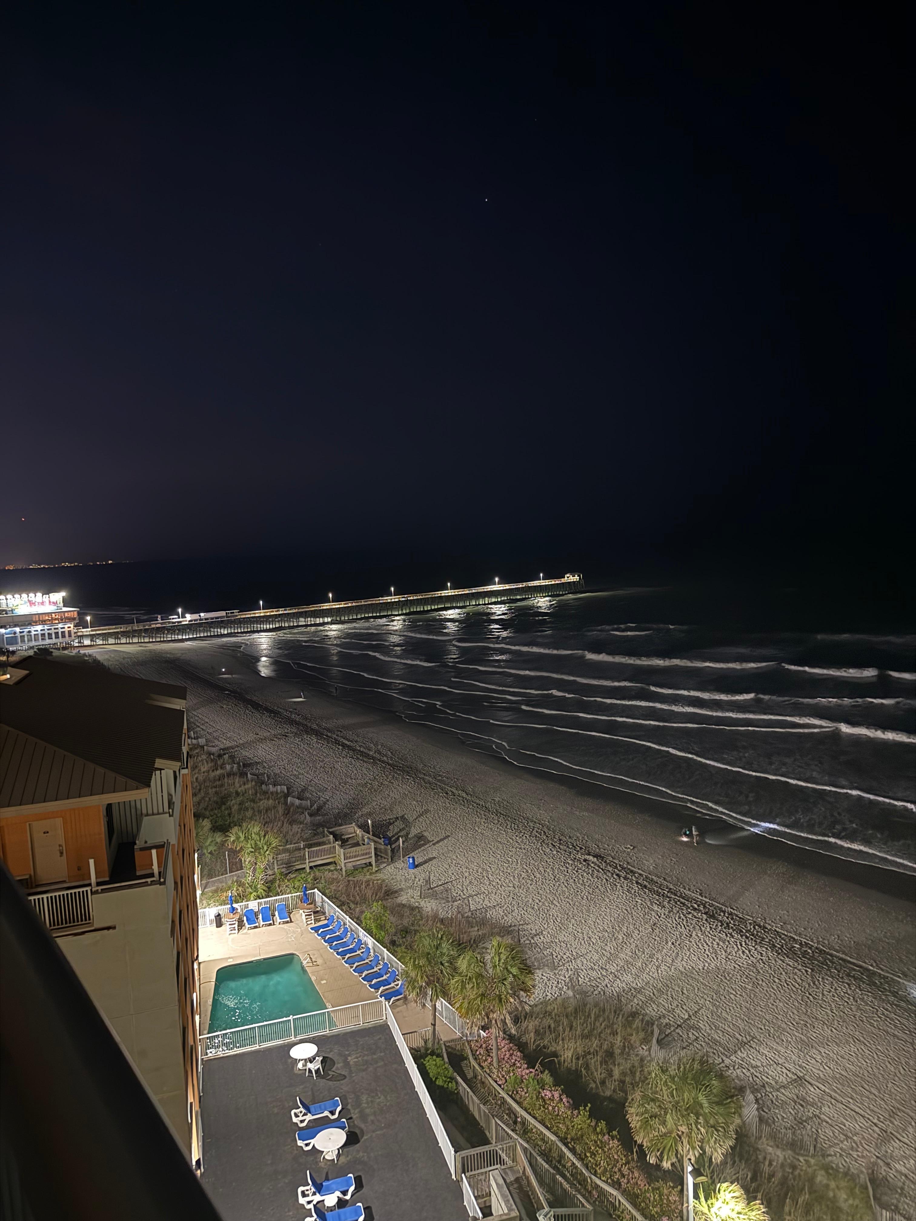 View from the balcony at night