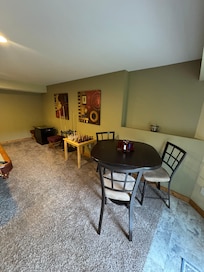 Card table area and game console