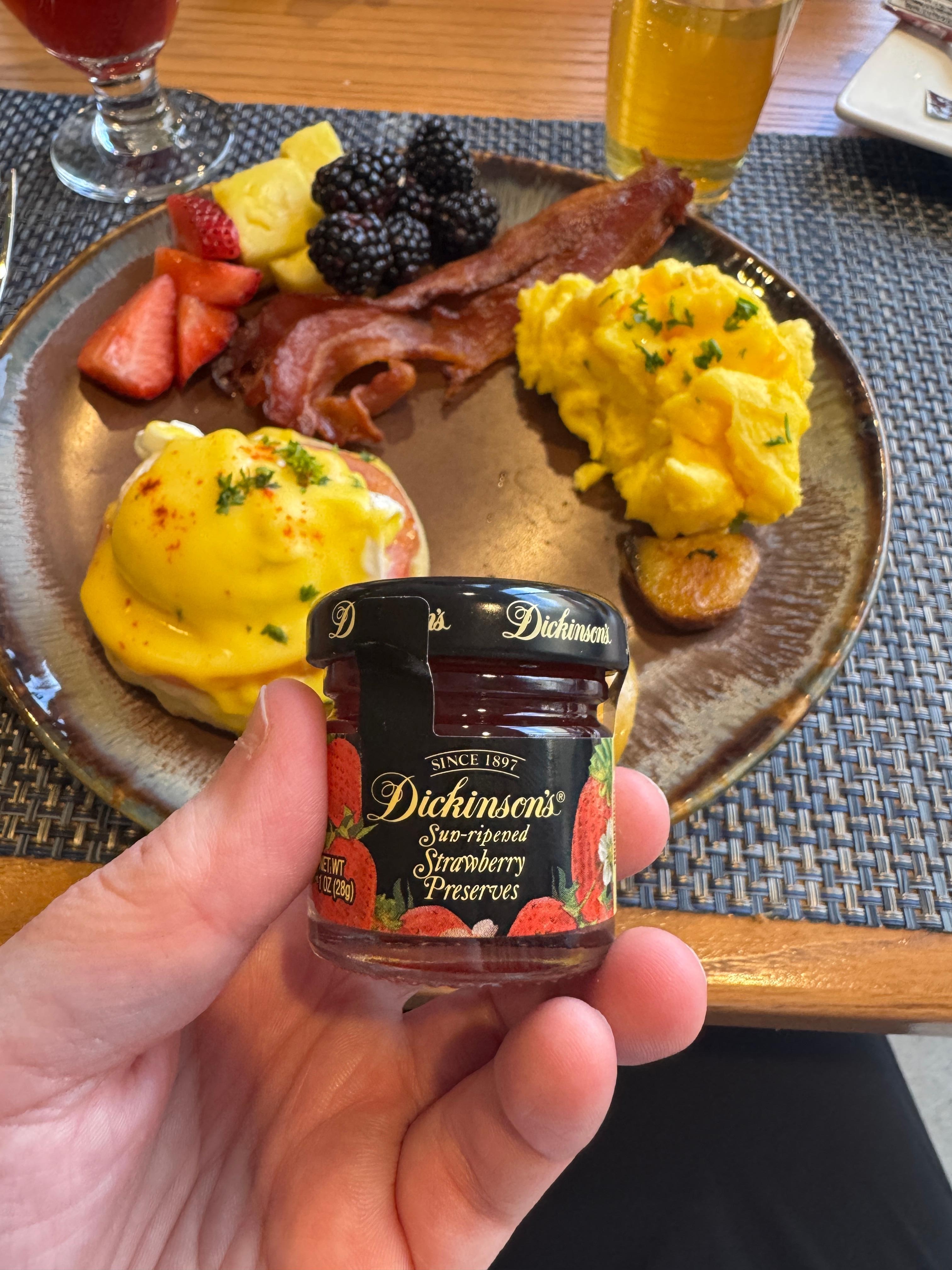 Breakfast buffet with the cutest jellies