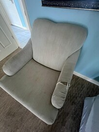 2nd Bedroom chair with holes in arm