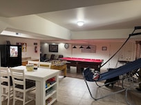 Downstairs game room.