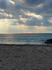Sunset down at the beach