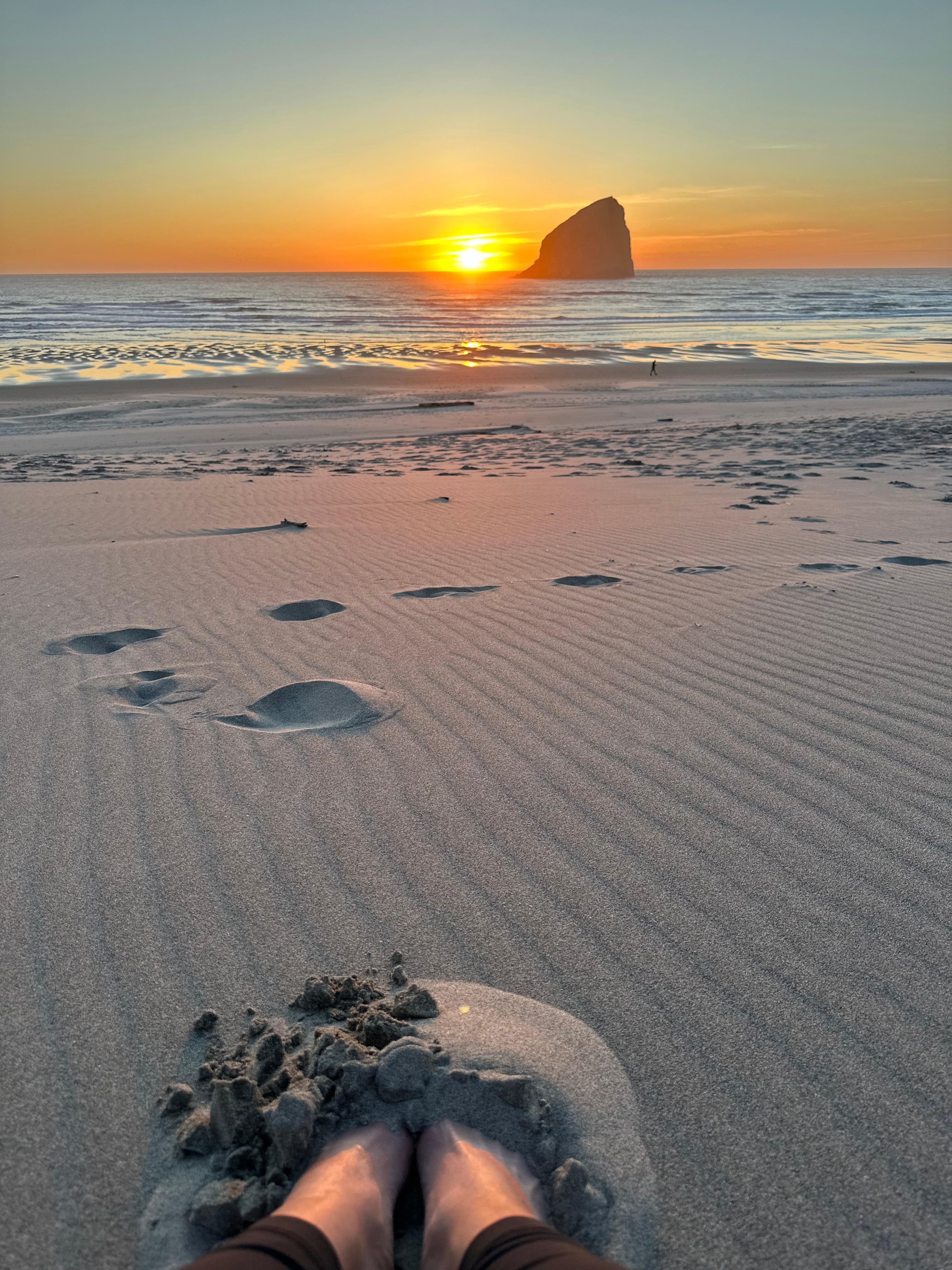 Nothing beats stepping outside the door to the beach and watching the sunset. 
