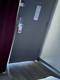 With the door closed