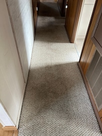dirty carpet in hallways