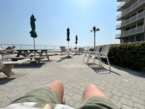 View from the pool towards the beach