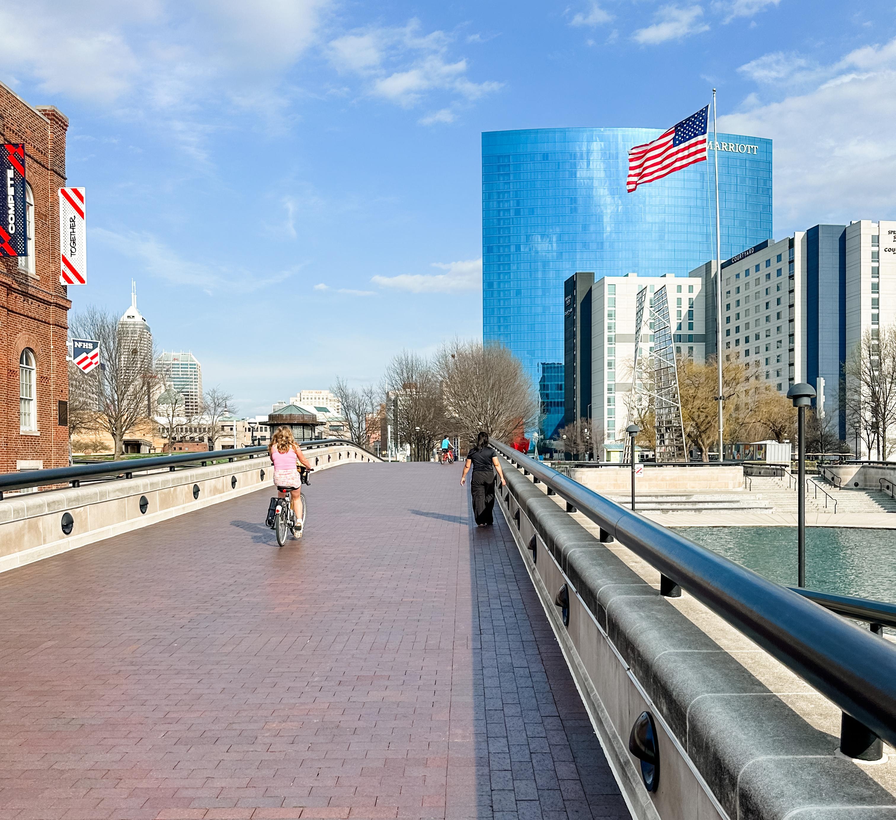 View of the hotel from the canal walk