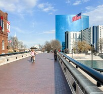 View of the hotel from the canal walk