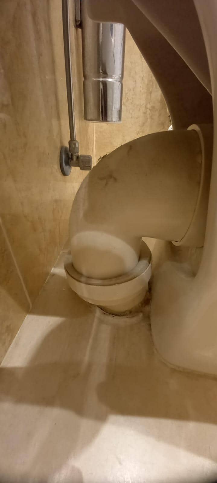 Der Toilettenabgang war nicht gereinigt