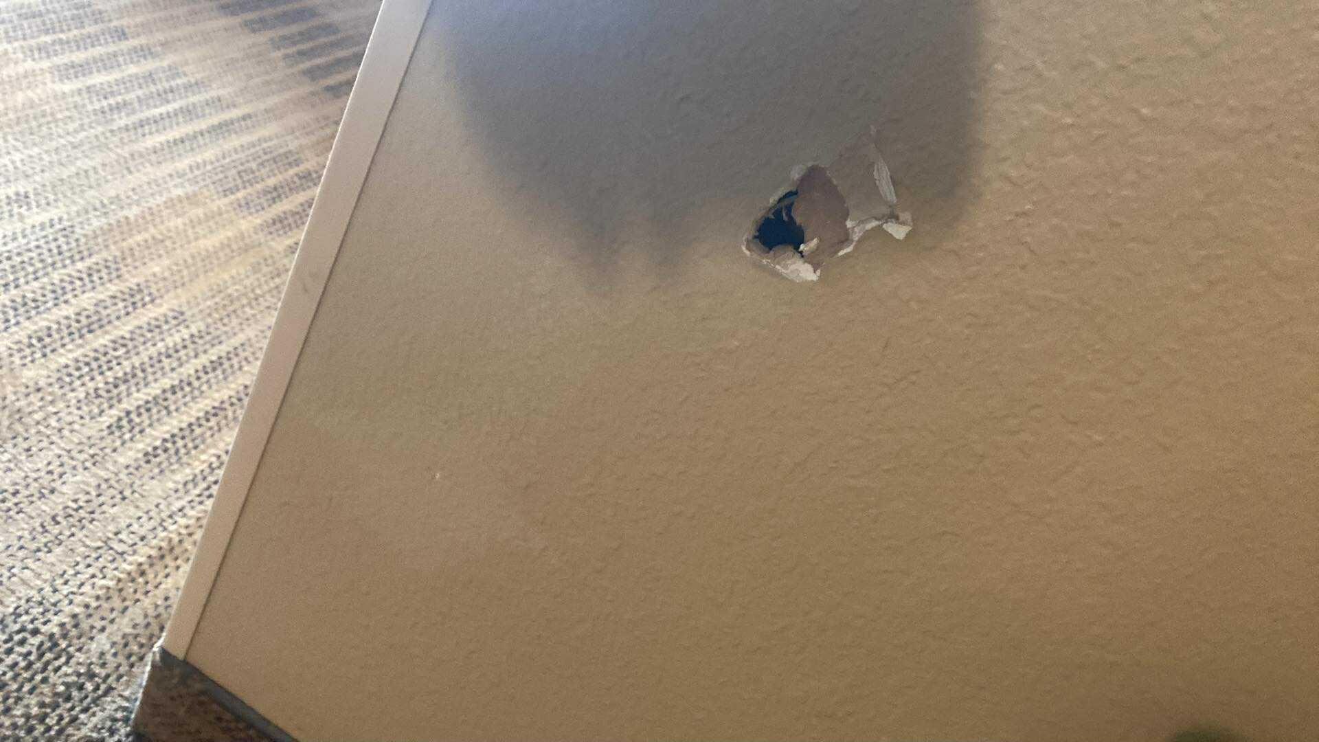 Damage to the wall