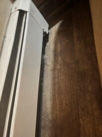 The floor looks like it’s never been cleaned.