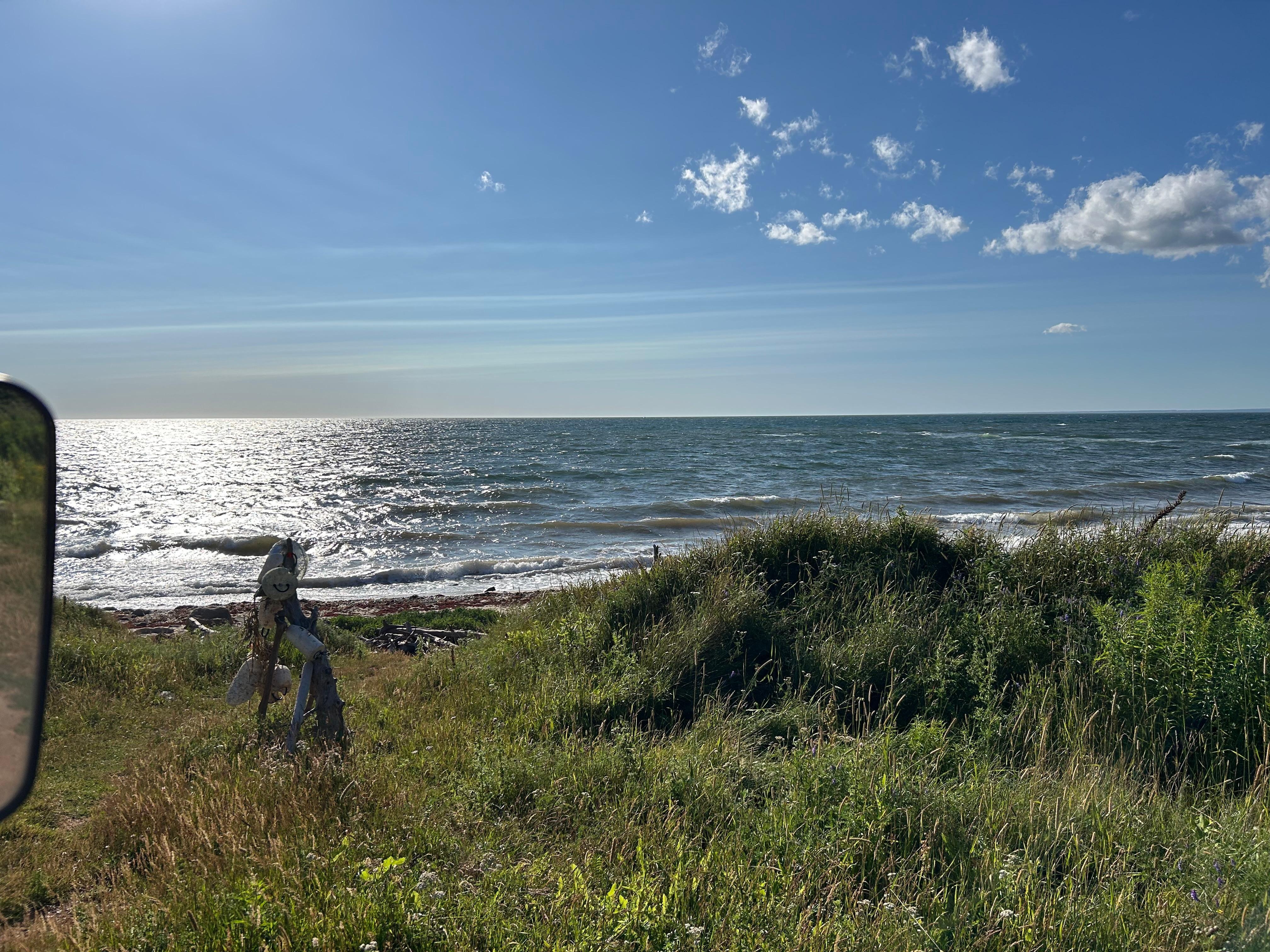 Sun shining on the water