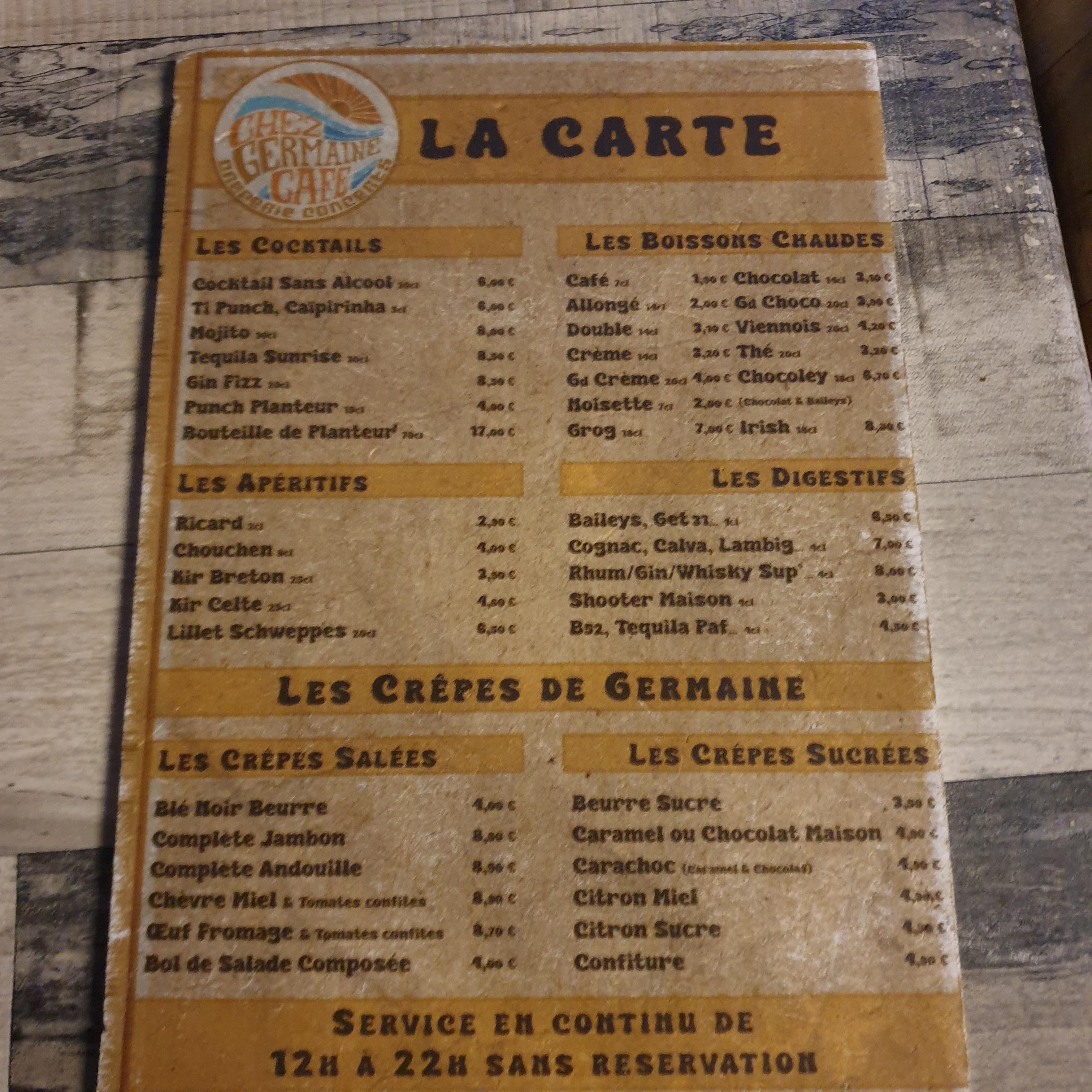 La crêperie chez Germaine à découvrir 