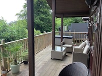 The spacious balcony