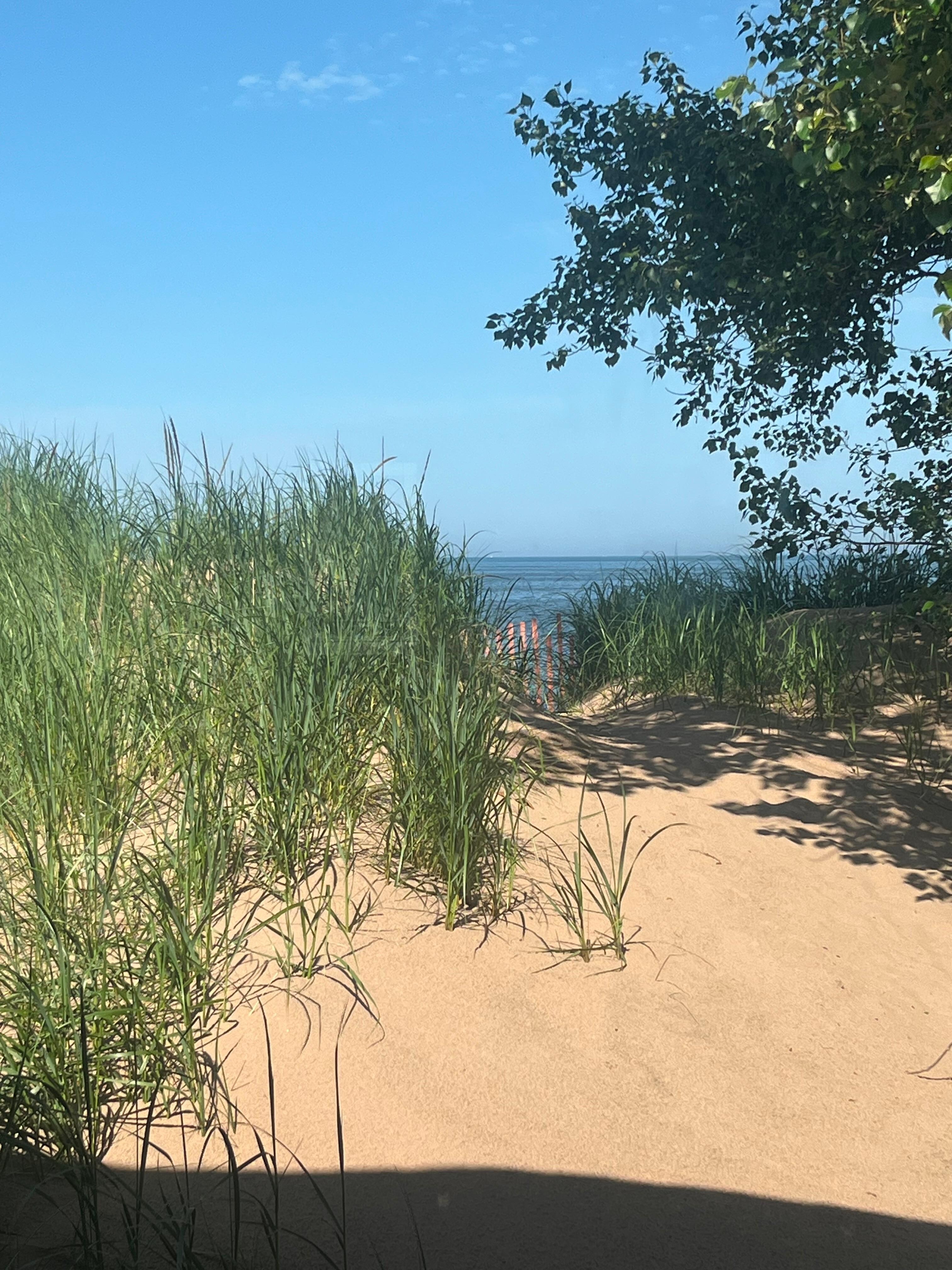 Beach view from pictures window
