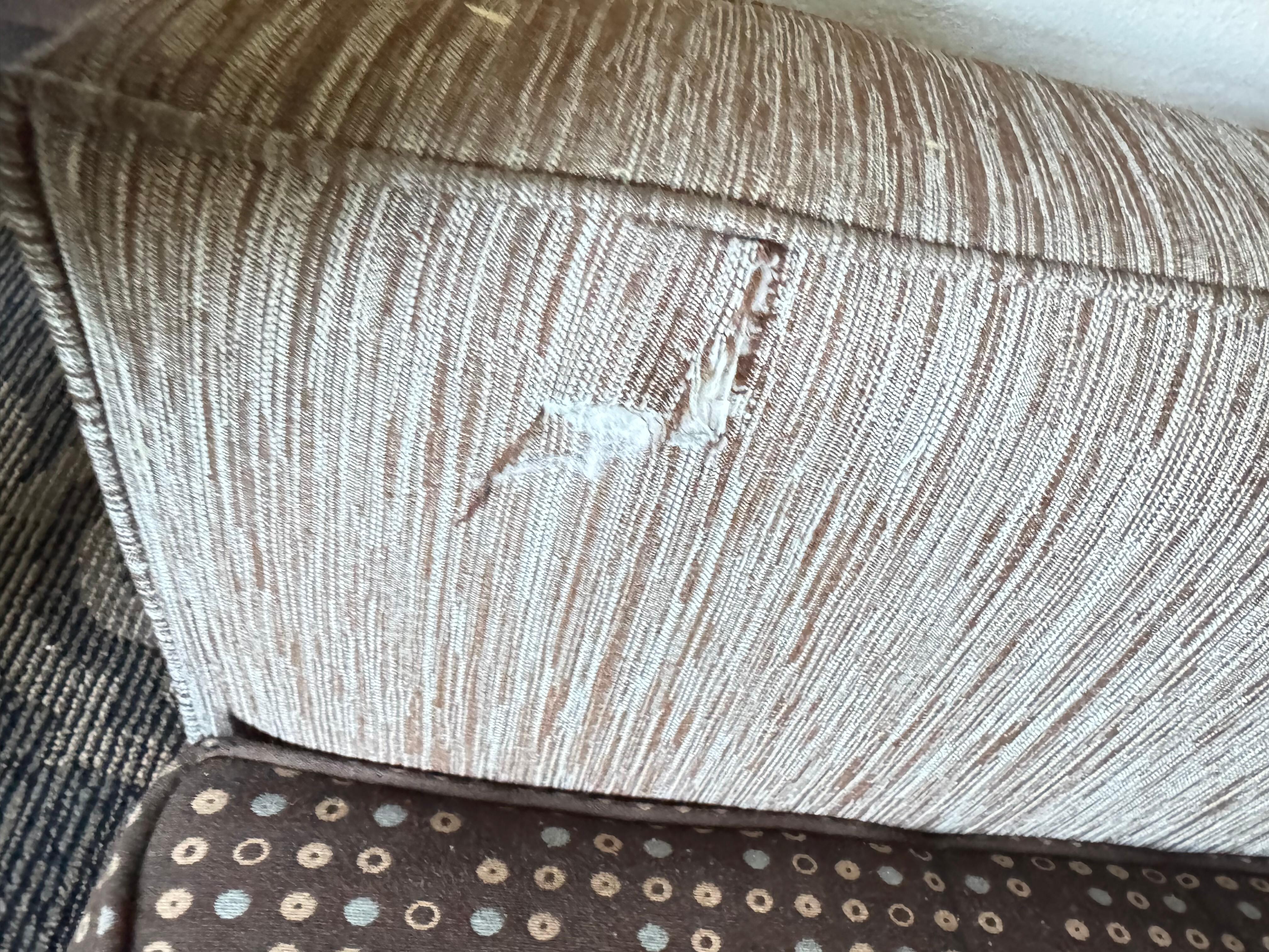 Massive rip in couch.