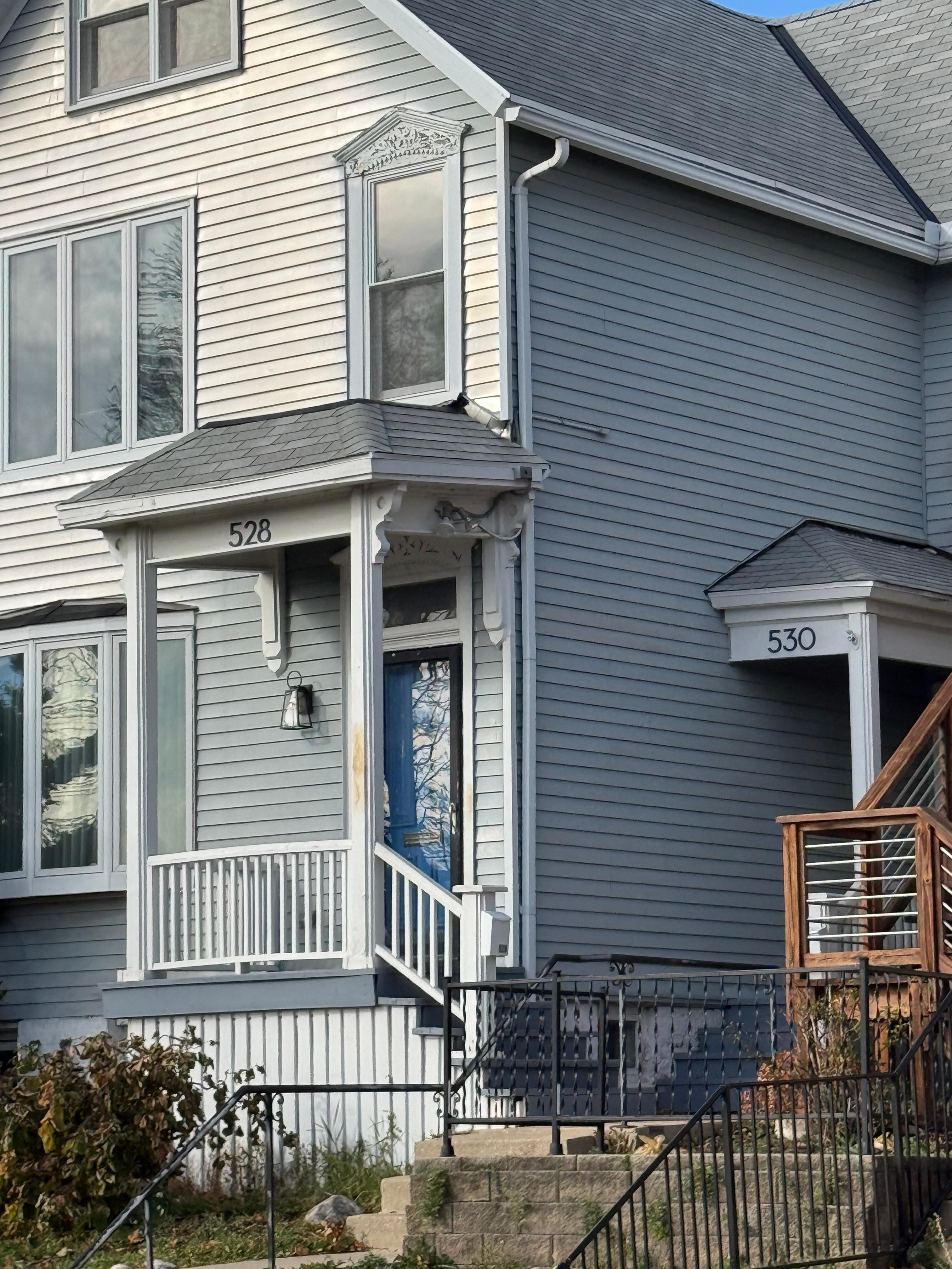 This is the front of the duplex. I lived in the lower part.