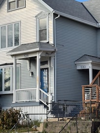 This is the front of the duplex. I lived in the lower part.