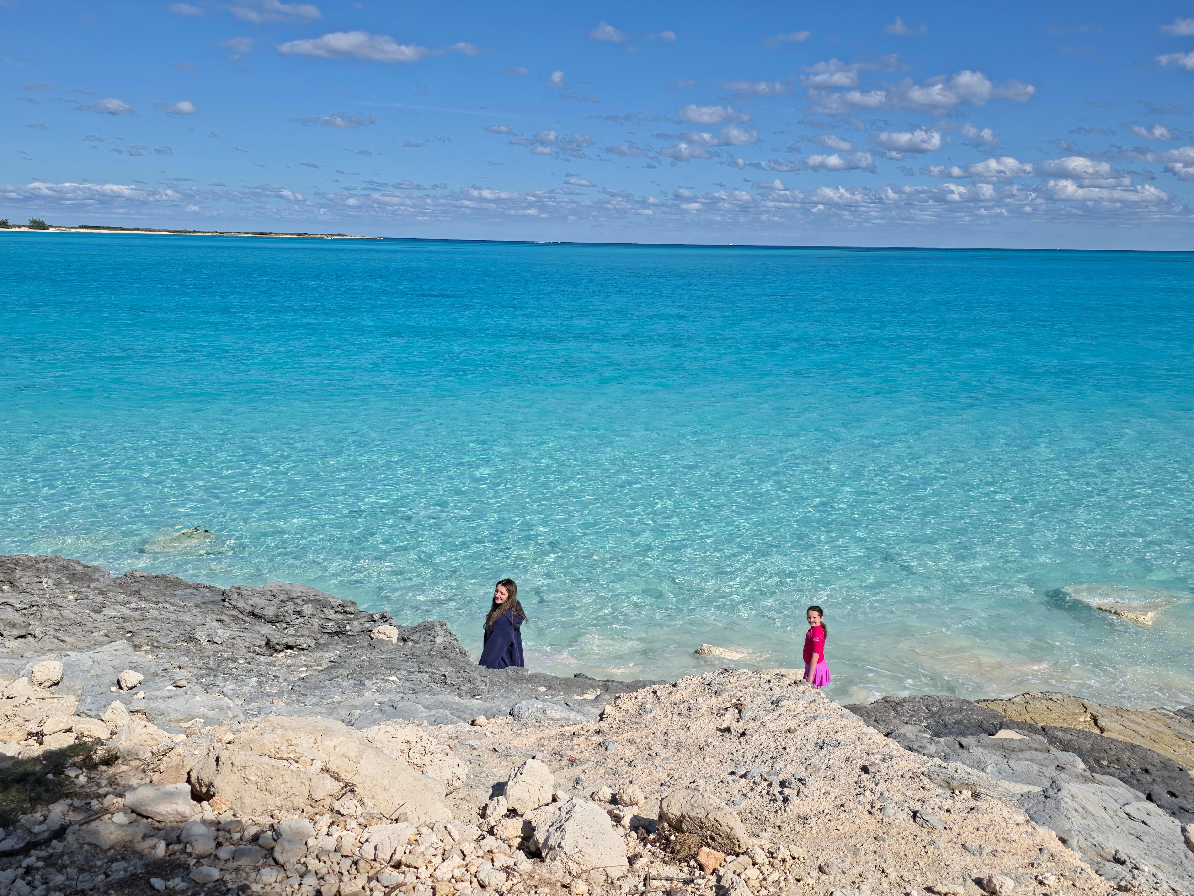 Looking down from beach house.