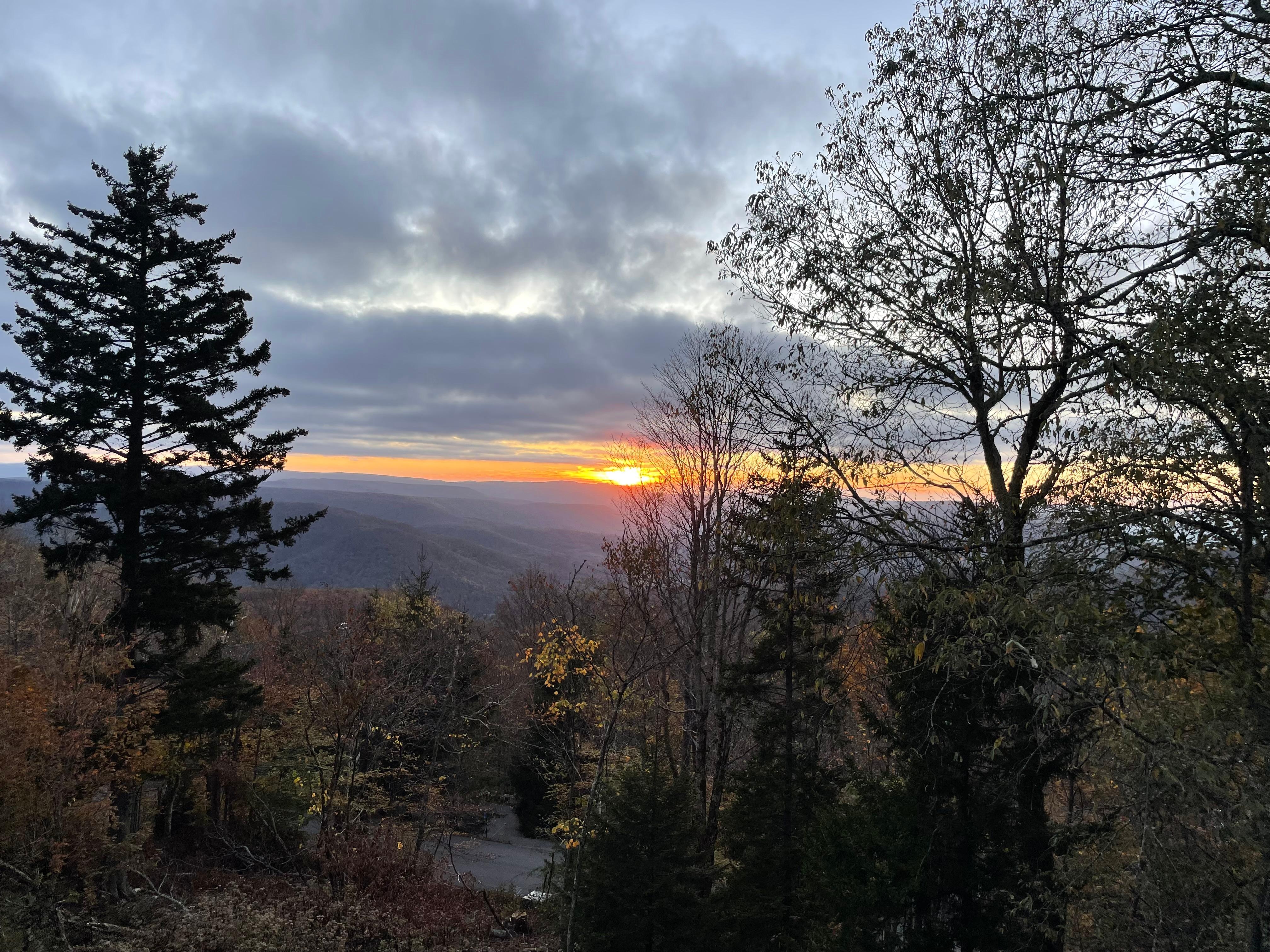 Sunsetting view from the deck