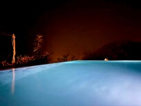 The pool at night was amazing.