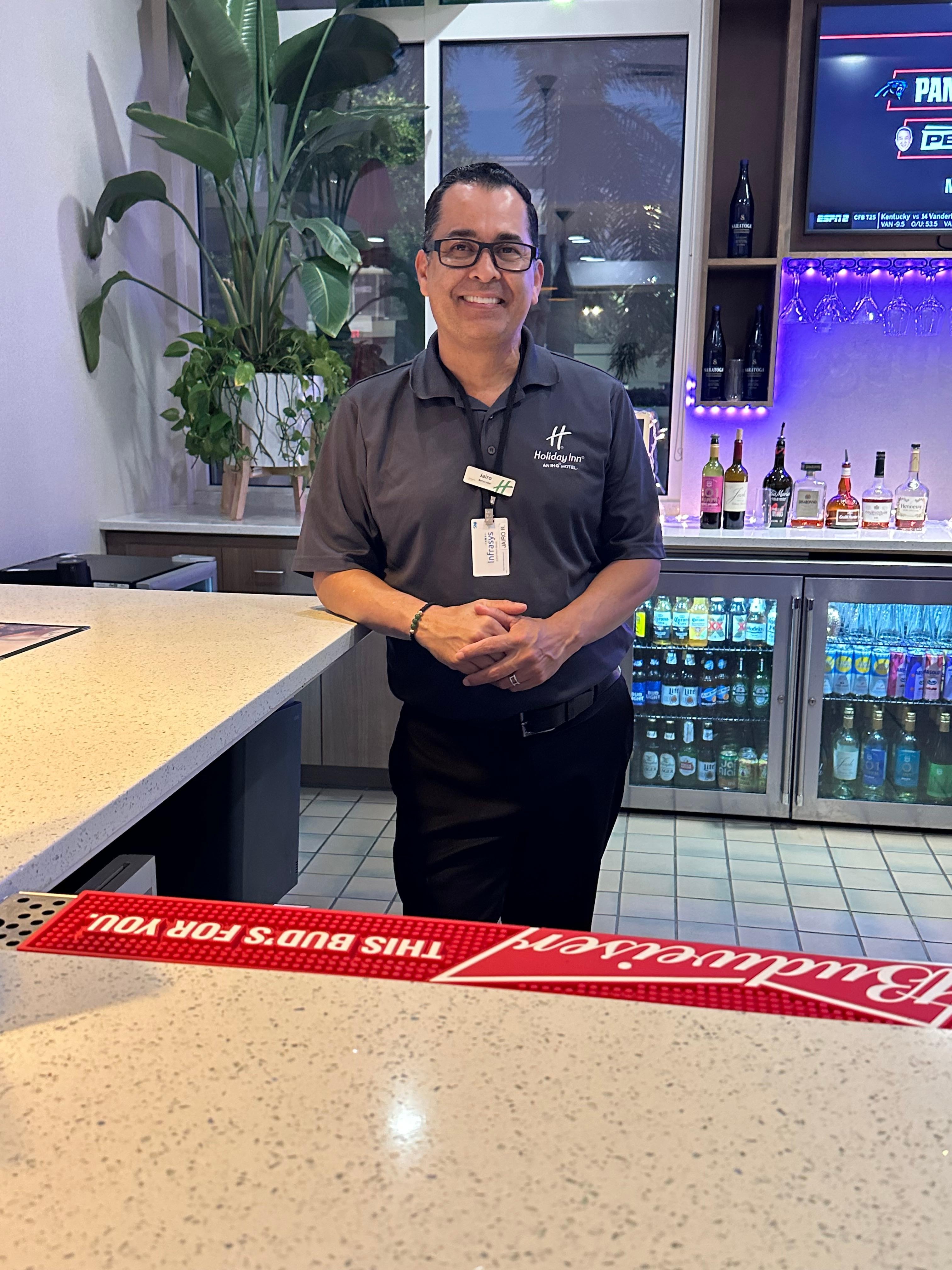 Jairo our bartender was exceptional! Very helpful and friendly! 