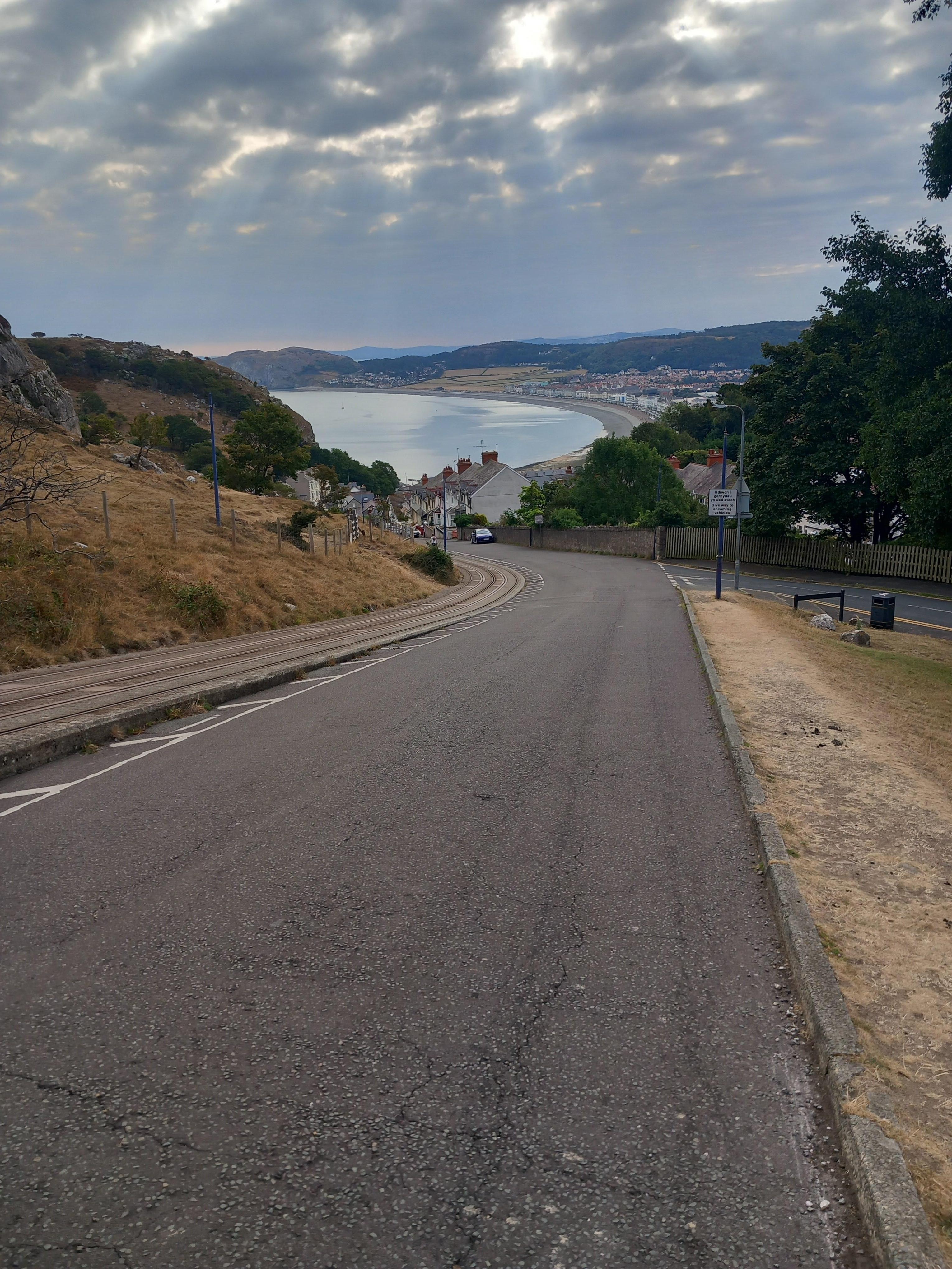 View from half way up The Great Orme,looking over the bay at Llandudno