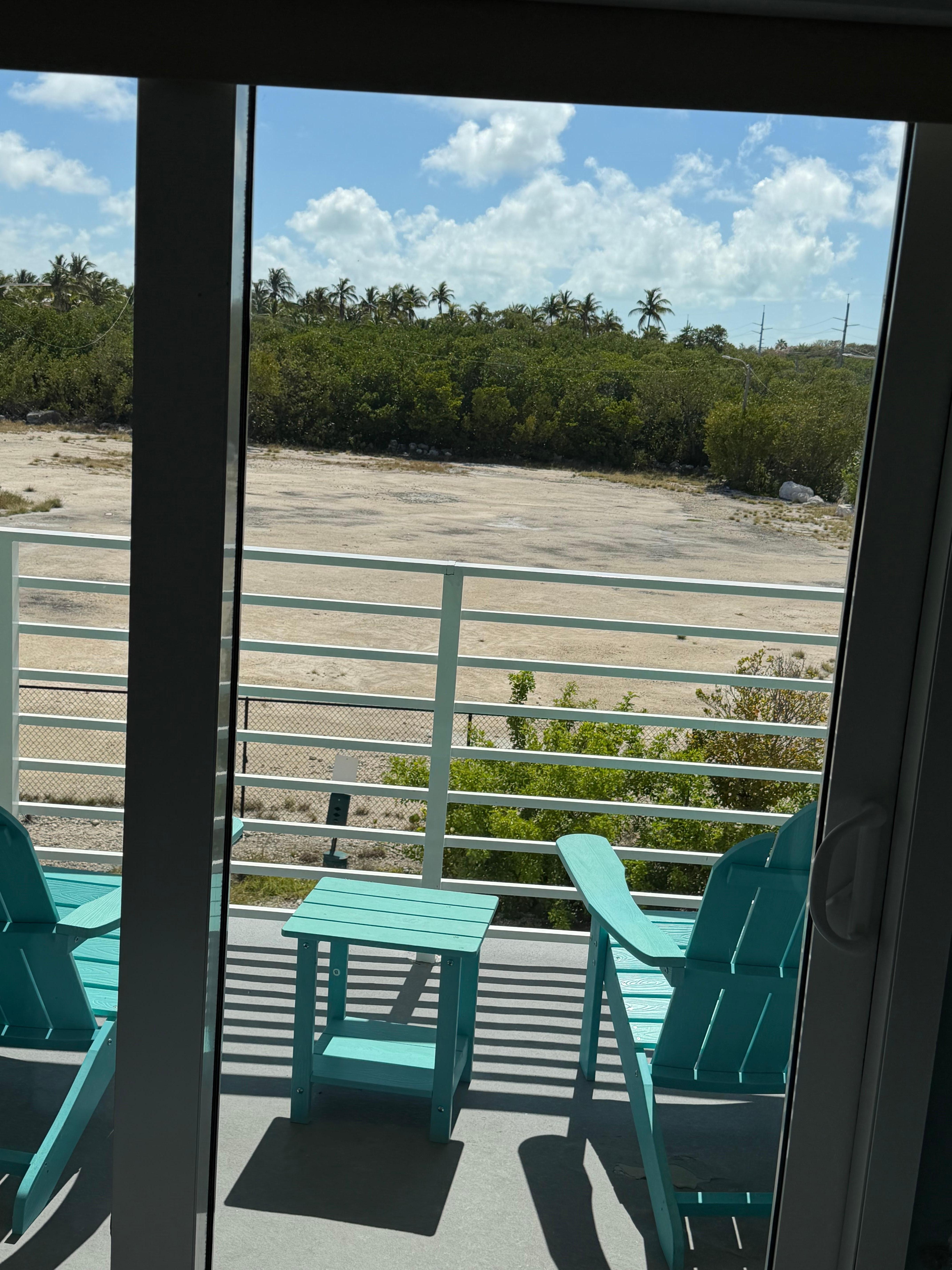 View of vacant lot next door.