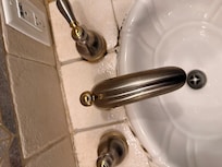 another black mold present on sink caulking. It shows you cleaners don't do their job.