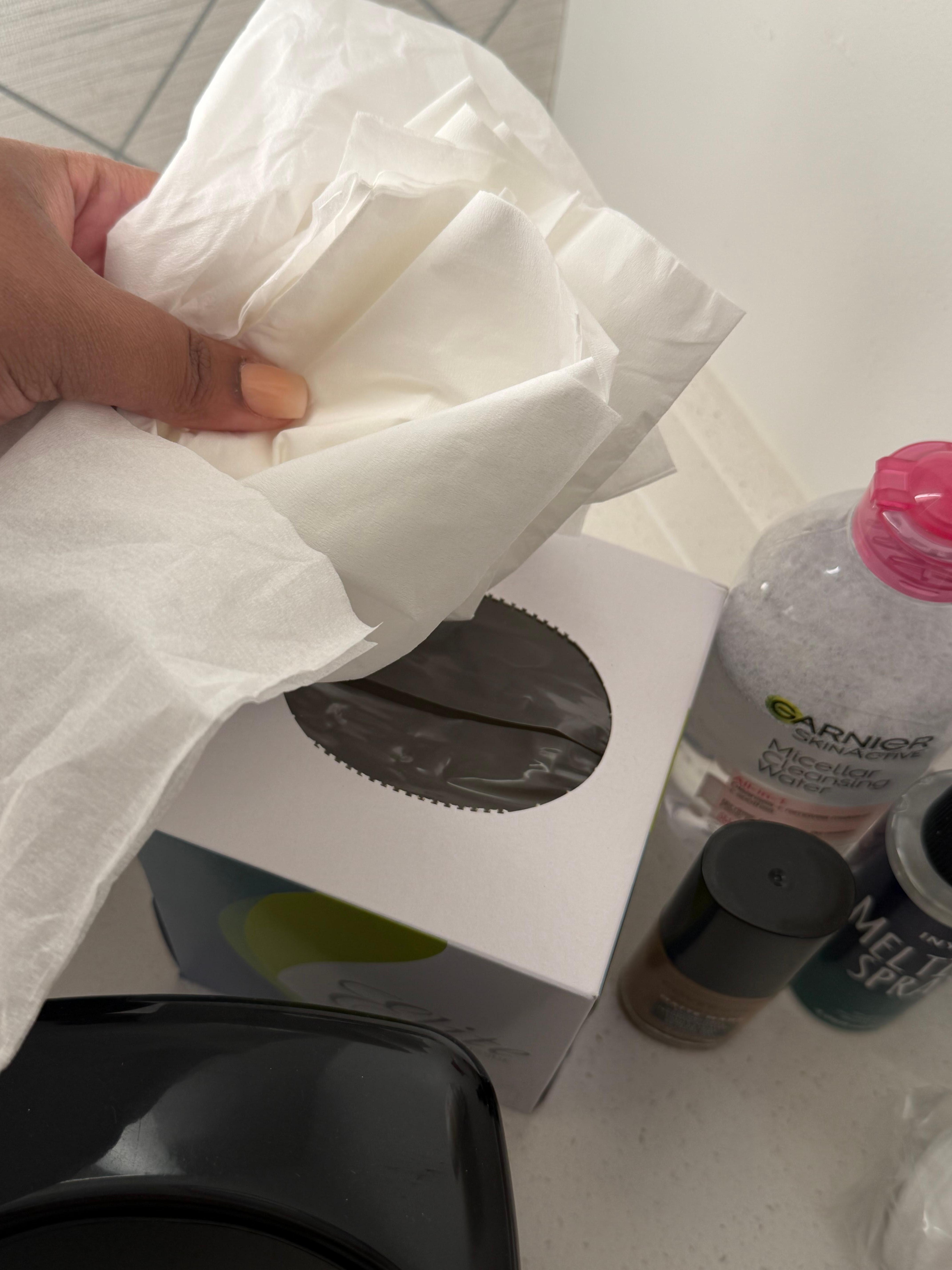 package of napkins that is practically empty