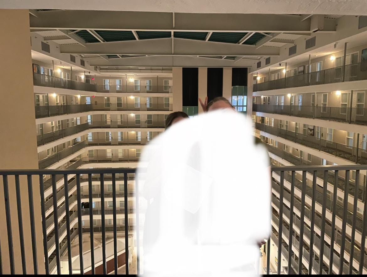 Ninth floor amazing view- fountains- foliage 