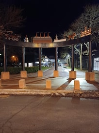 Looking out the hall window