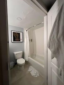 The bathroom with the leaking ceiling